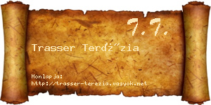 Trasser Terézia névjegykártya